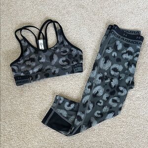 Under Armour Kids Gray and Black Activewear Set